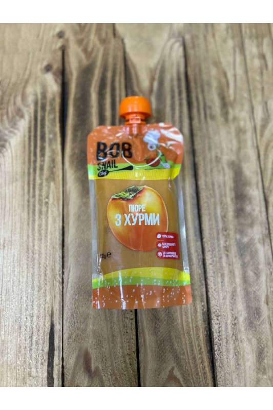 Пюре фруктове із ХУРМИ без цукру Bob Snail, 250 г