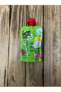 Пюре фруктове з ЯБЛУКА -ГРУШІ без цукру Snail Bob, 90 г