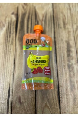 Пюре фруктове з БАНАНУ-ПОЛУБНИКИ без цукру Bob Snail, 250 г