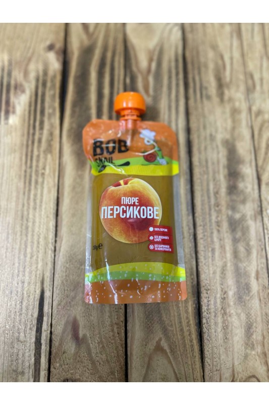 Пюре фруктовое из ПЕРСИК без сахара Bob Snail, 250 г