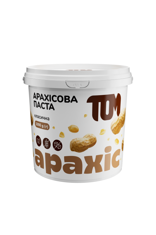 ТОМ Арахисовая паста классическая (1000 г) (арахис жареный)