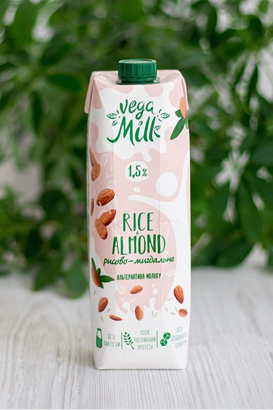 Напиток рисово-миндальный (растительное молоко), 0,95л