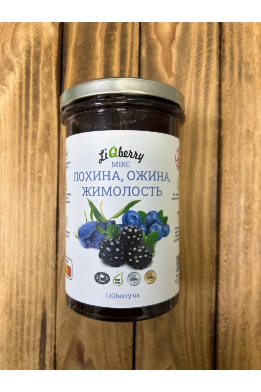 Паста Ягідний мікс (Лохина- ожина- жимолость), LiQberry, 545 мл